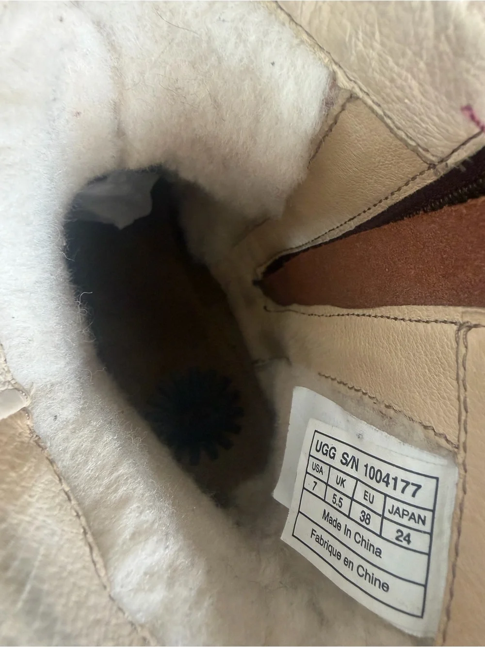 UGG Women’s Brown Leather Boots Size 7